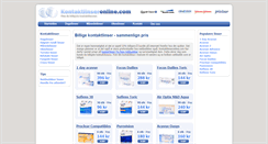 Desktop Screenshot of kontaktlinseronline.com
